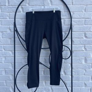 Members Mark Work it Out Leggings Black XXL Side Pockets With Mesh‎